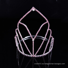 Coronas de cristal de la tiara del Rhinestone de la corona de la manera simple